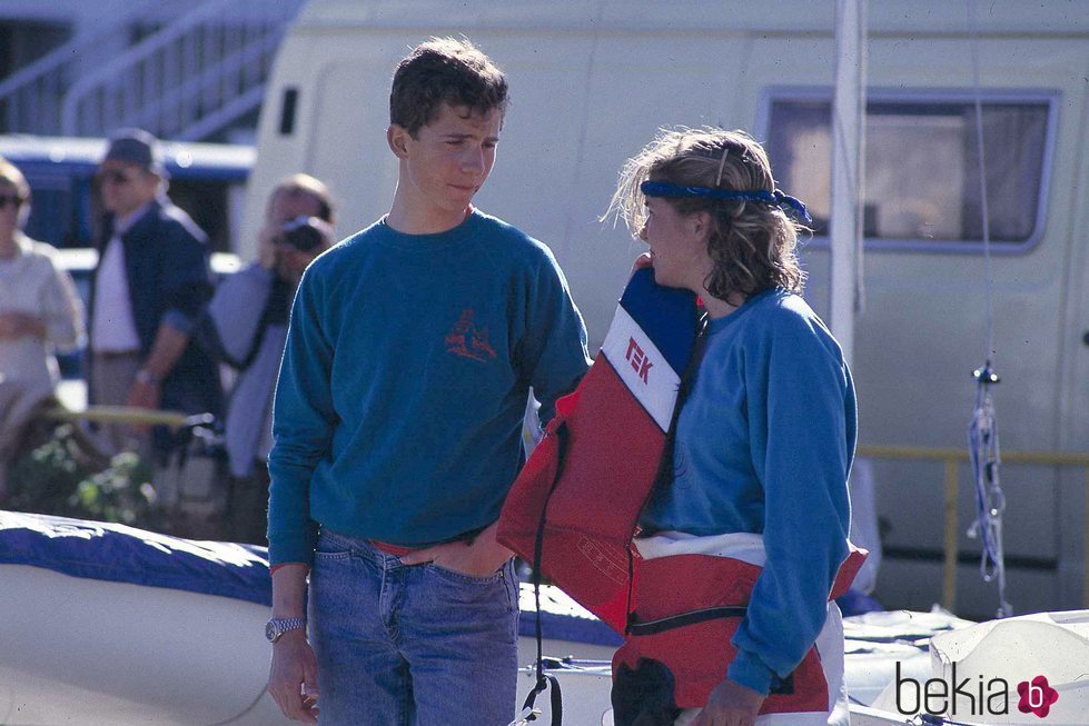 El Rey Felipe y la Infanta Cristina de jóvenes