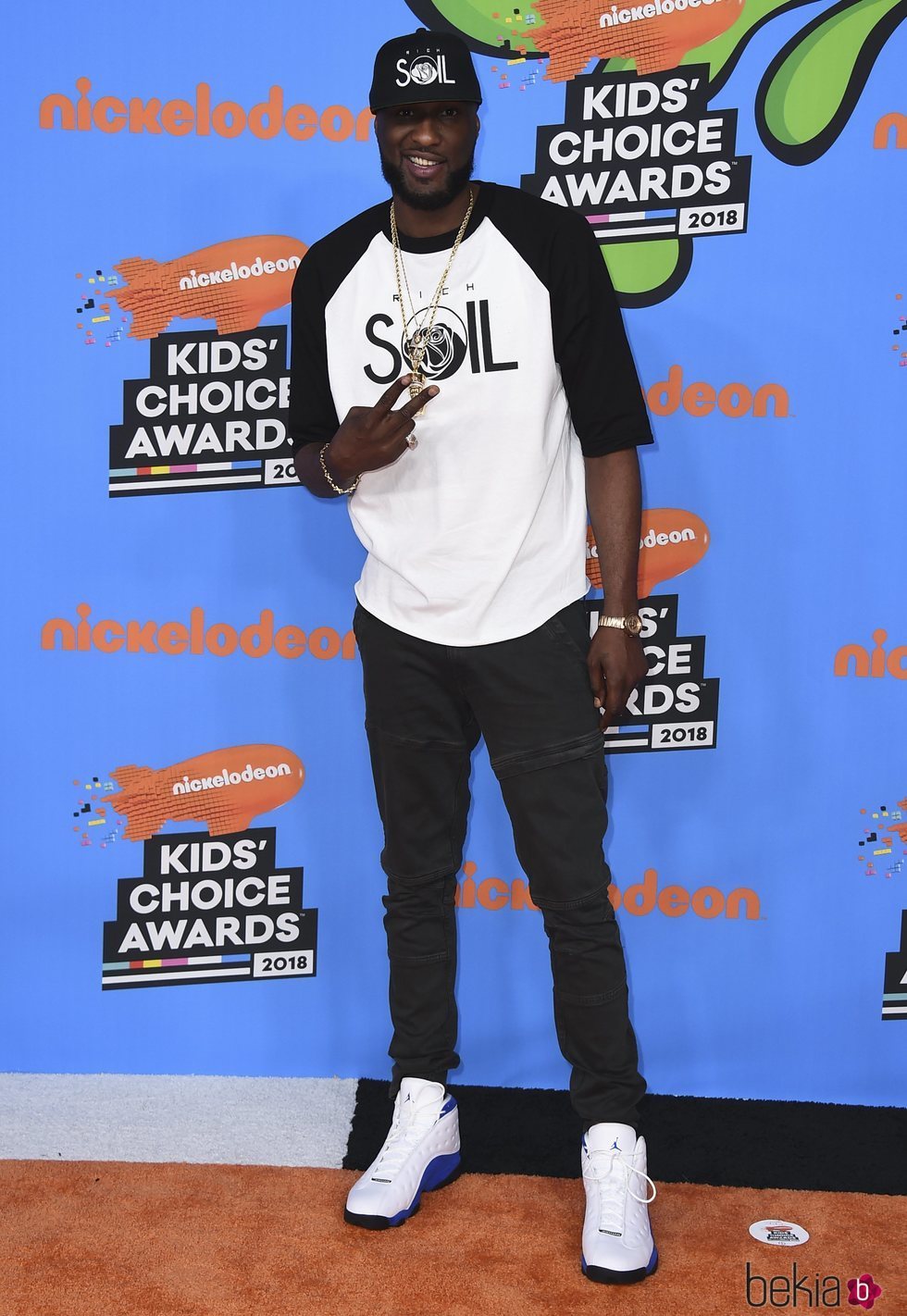 Lamar Odom en los premios Kids Choice 2018