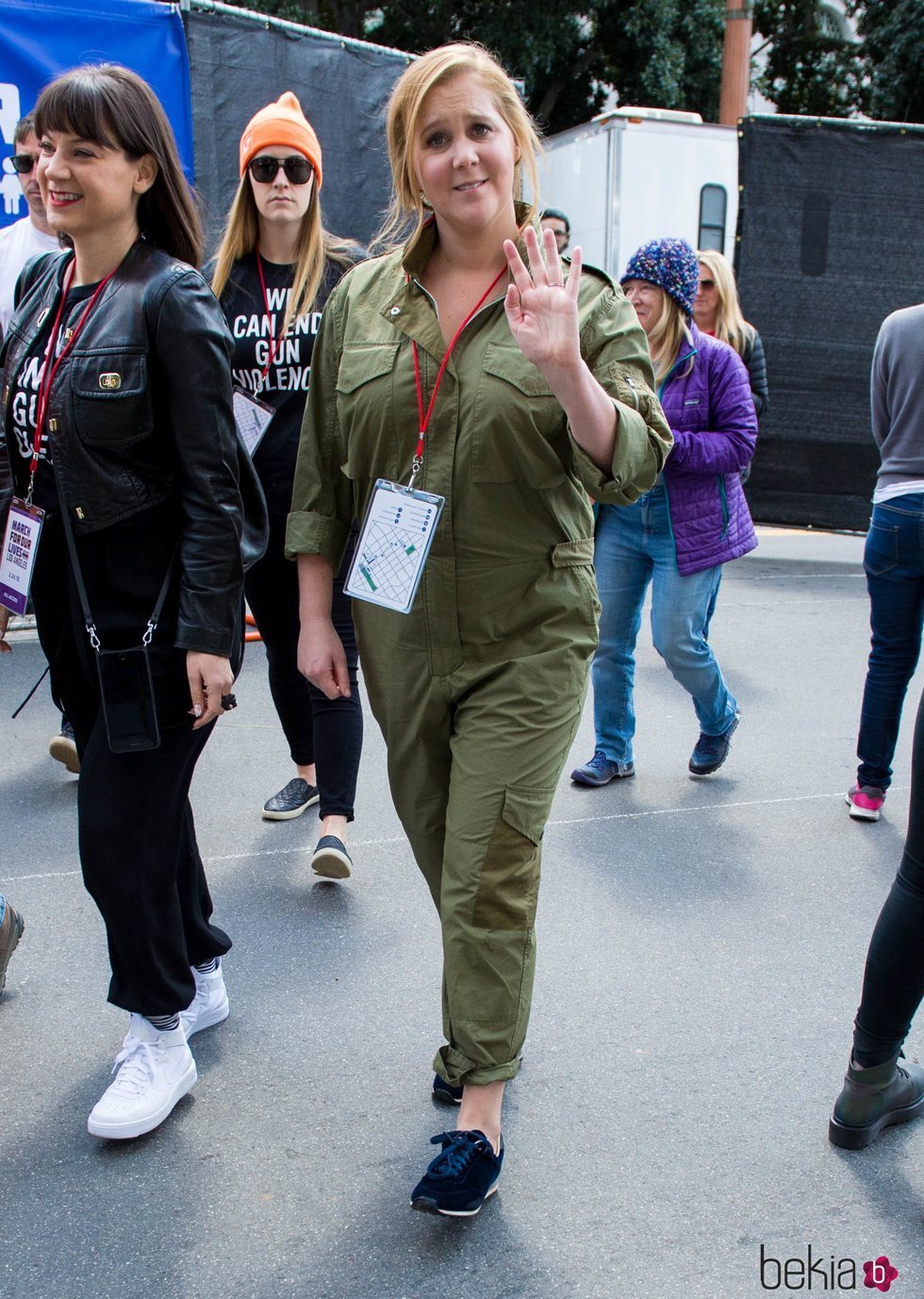 Amy Schumer en la marcha multitudinaria contra las armas en EEUU