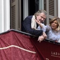 Bigote Arrocet y Terelu Campos en la Semana Santa de Málaga