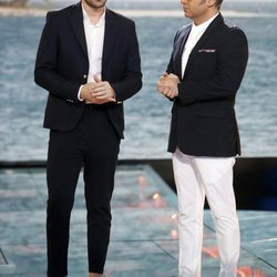 Alejandro Albalá y Jorge Javier Vázquez en una gala de 'Supervivientes 2018'