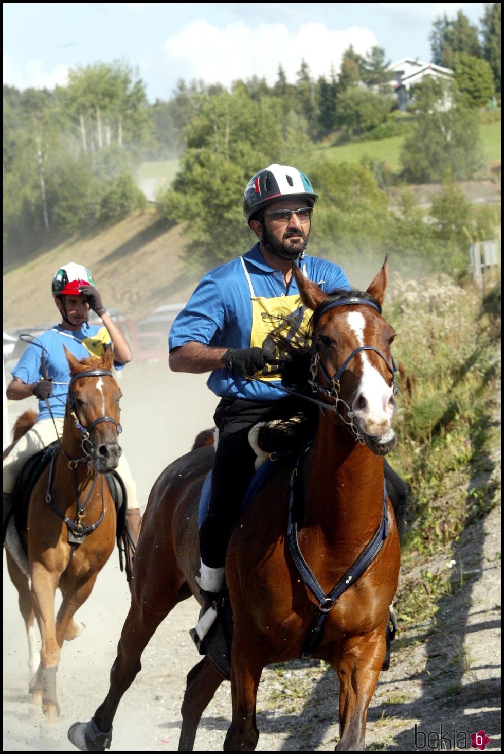 El Emir de Dubai en un campeonato de hípica