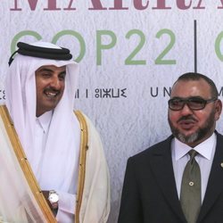 El Emir de Catar, Tamim bin Hamad Al-Thani, con el Rey Mohamed VI de Marruecos