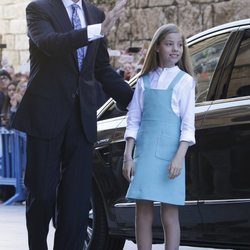 El Rey Felipe y la Infanta Sofía en la Misa de Pascua 2018