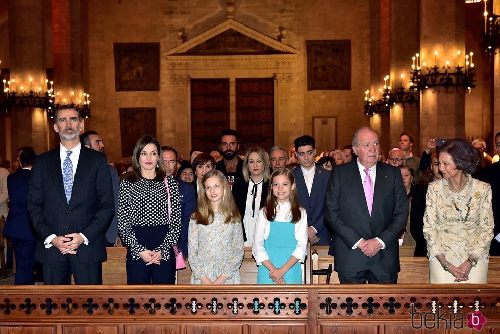 La Familia Real en la Misa de Pascua 2018