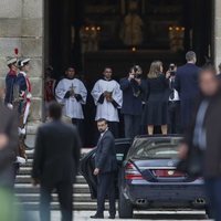 Los Reyes Felipe y Letizia a su llegada a la misa por el 25 aniversario de la muerte del Conde de Barcelona