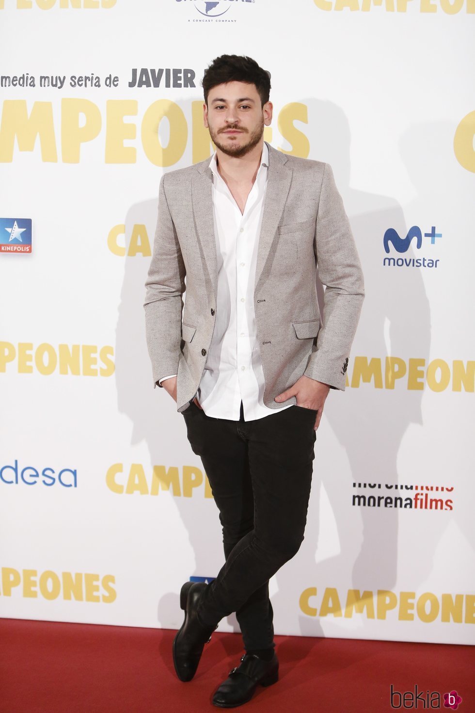 Cepeda en la premier de la película 'Campeones'