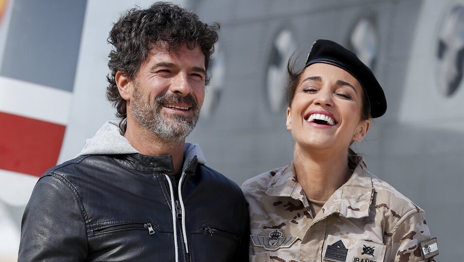 Rodolfo sancho y Paula Echevarría en la presentación de 'Los Nuestros 2'