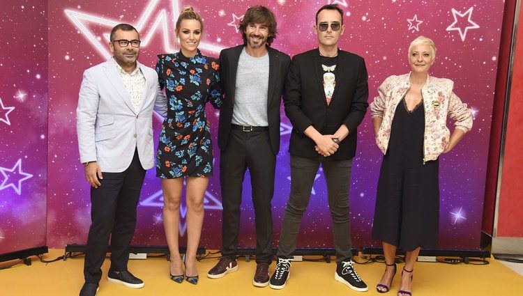 Eva Hache, Edurne, Jorge Javier Vázquez, Risto Mejide y Santi Millán en la presentación de 'Got Talent'