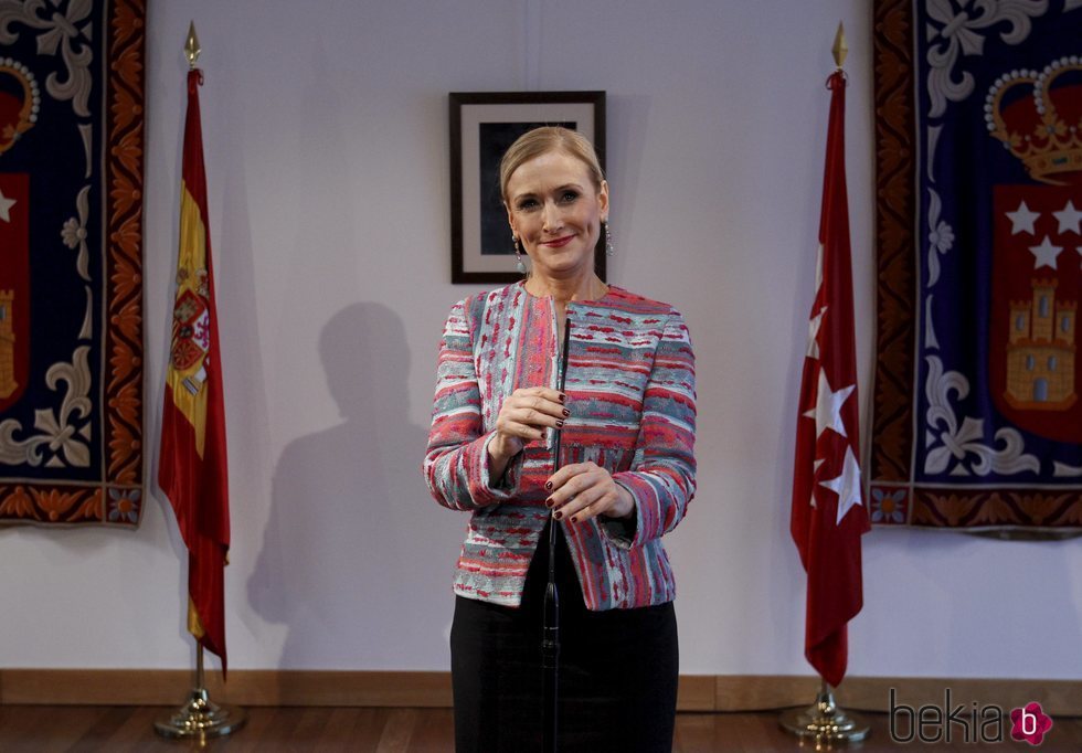 Rueda de prensa de Cristina Cifuentes para dar explicaciones sobre su máster