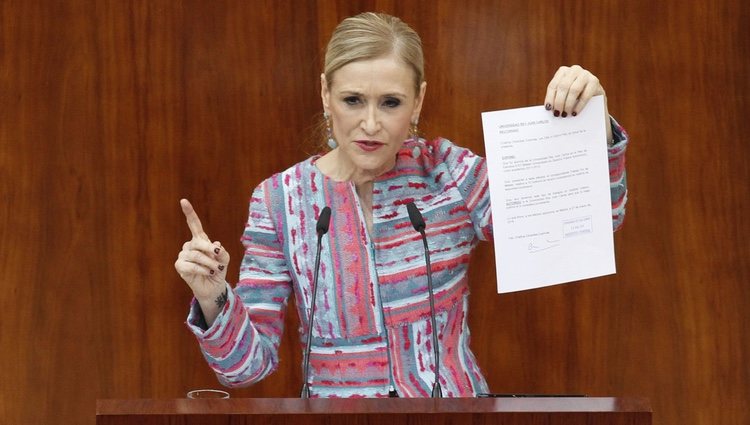 La presidenta de la Comunidad de Madrid en la Asamblea de Madrid