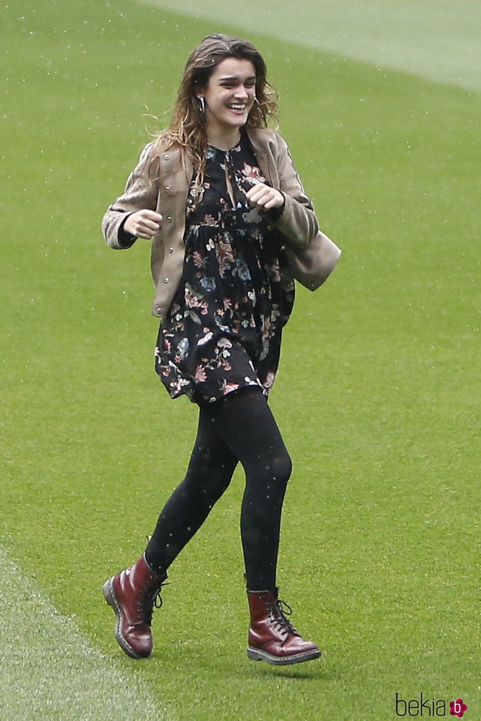 Amaia Romero en el Estadio Santiago Bernabéu