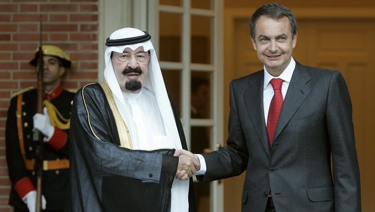 El Rey Abdalá de Arabia Saudí junto al Presidente del Gobierno José Luis Rodríguez Zapatero