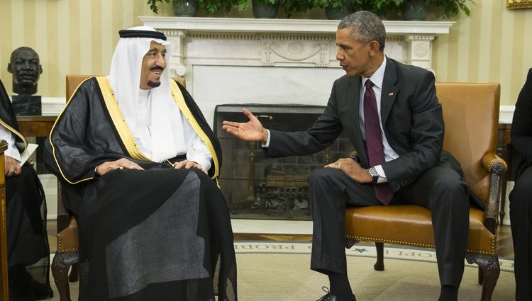 El Rey Salmán de Arabia Saudí con Barack Obama en 2015