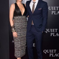 Blake Lively y Ryan Reynolds durante la presentación de la película 'A quiet place'