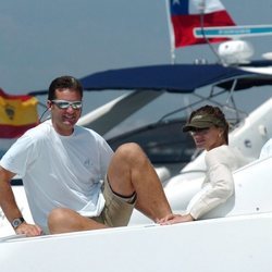 La Reina Letizia e Iñaki Urdangarin en Mallorca en 2004