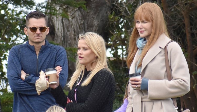 Reese Whiterspoon y Nicole Kidman en el rodaje de la segunda temporada de 'Big Little Lies'