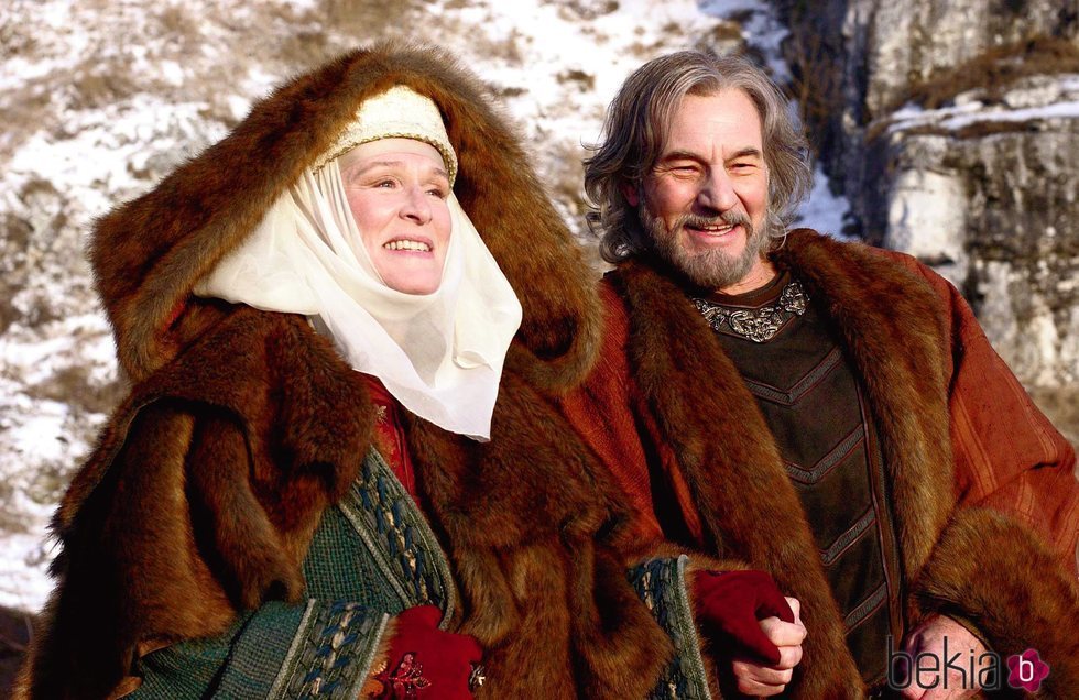 Glenn Close y Patrick Stewart en la película 'El león en invierno'