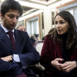 Fernando y Alejandra Romero en un acto homenaje a su abuelo Adolfo Suárez