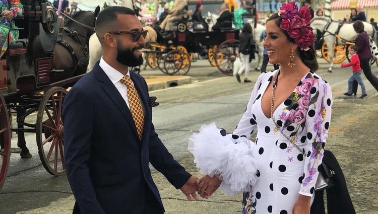 Anabel Pantoja y su novio Omar Sánchez en la Feria de Abril 2018