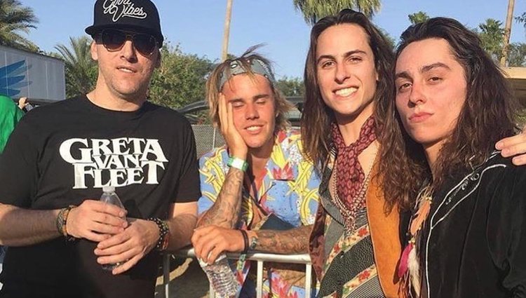 Justin Bieber y la banda de rock Greta Van Fleet en Coachella 2018