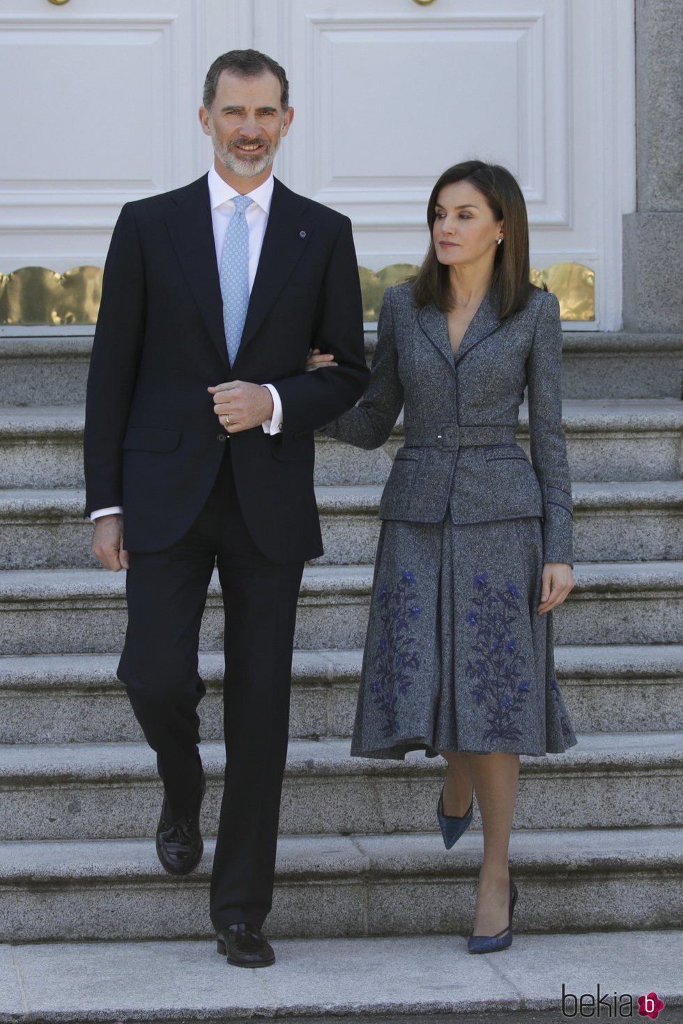 Los Reyes Felipe y Letizia en la cena de gala en honor a Marcelo Rebelo de Sousa