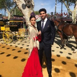 Rocío Crusset y Juan Betancourt durante la Feria de Abril 2018