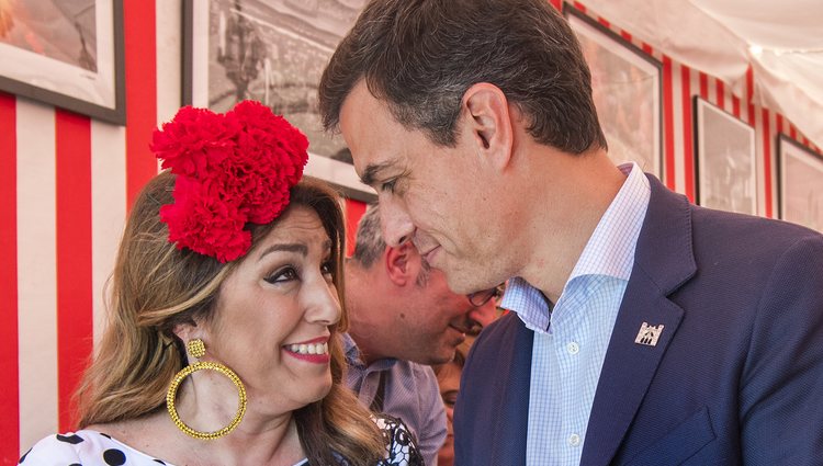 Pedro Sanchez y Susana Díaz coinciden durante la Feria de Abril 2018