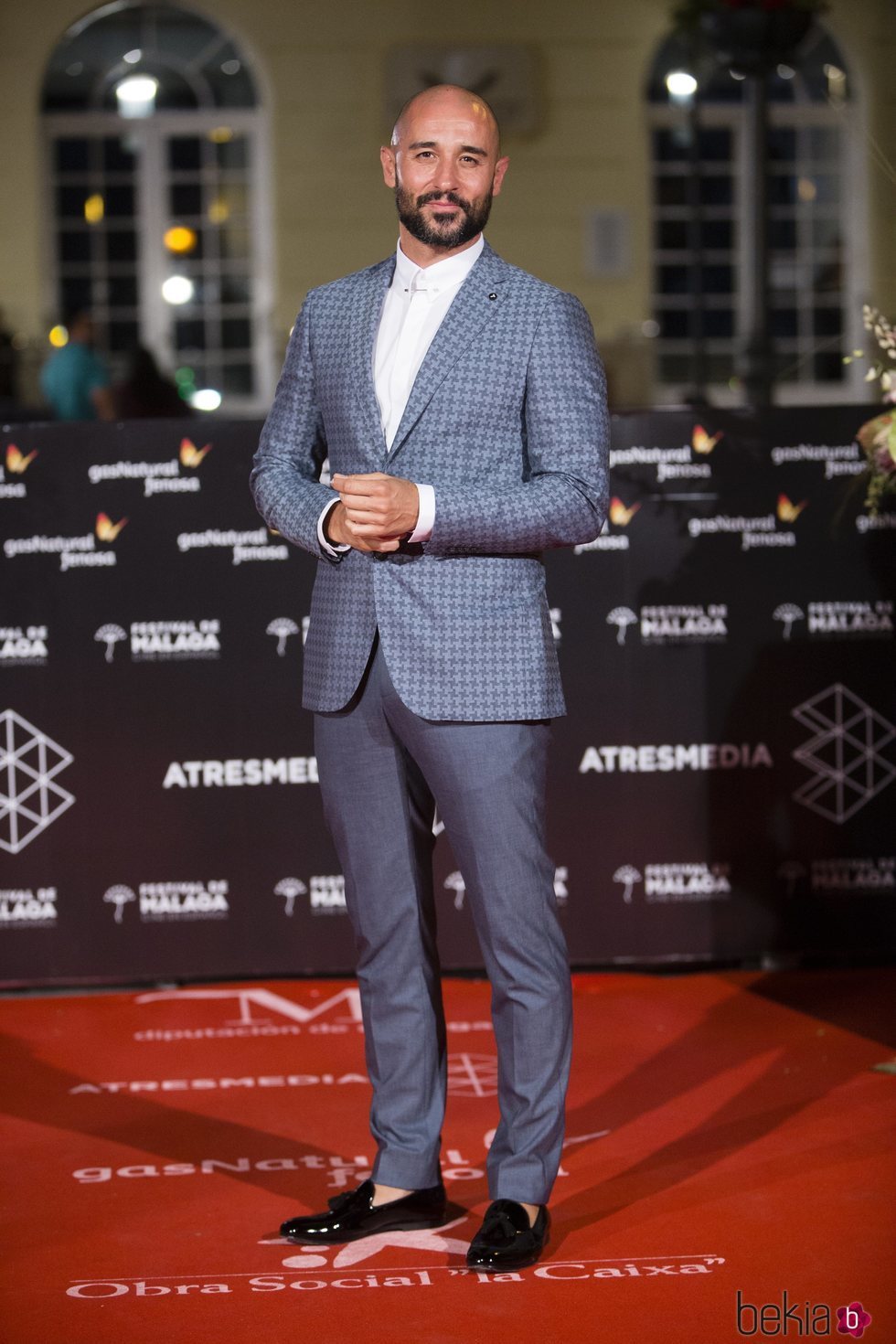 Alain Hernández en la alfombra roja de una de las noches del Festival de Málaga 2018