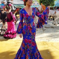 Raquel Bollo disfrutando de la Feria de Abril 2018