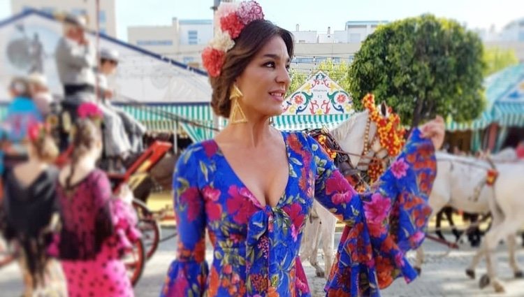 Raquel Bollo disfrutando de la Feria de Abril 2018