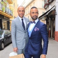 Luis Rollán y Alejo Pascual en el bautizo de Carlota Rivera