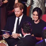 El Príncipe Harry y Meghan Markle durante el concierto del 92 cumpleaños de la Reina