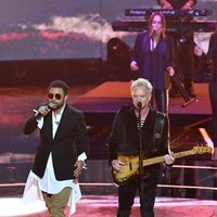 Sting y Shaggy actuando en el concierto del 92 cumpleaños de la Reina