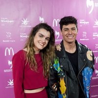 Alfred y Amaia en la photocall de la pa PreParty Eurovision 2018 en España