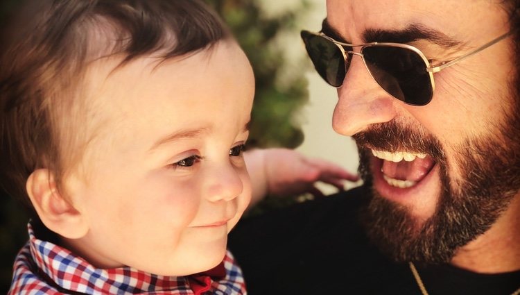 Justin Theroux junto al hijo de Jimmy Kimmel, Billy