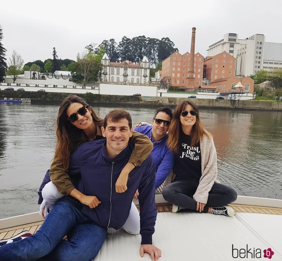 Sara Carbonero, Iker Casillas, Isabel Jiménez y su pareja juntos en Oporto