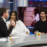 Chino Darín y Berta Vázquez con Pablo Motos en 'El hormiguero'