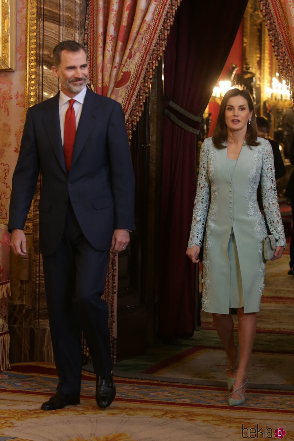 Los Reyes Felipe y Letizia en el almuerzo previo a la entrega del Premio Cervantes 2017