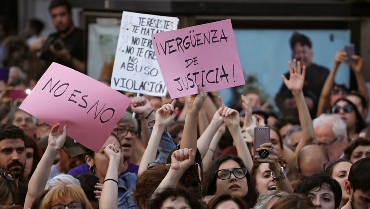 Manifestación en contra de la sentencia de 'La Manada' en Madrid