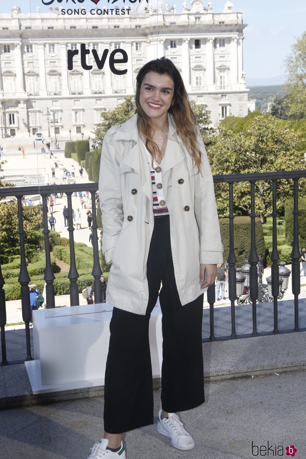 Amaia en el evento de despedida antes de Eurovisión 2018