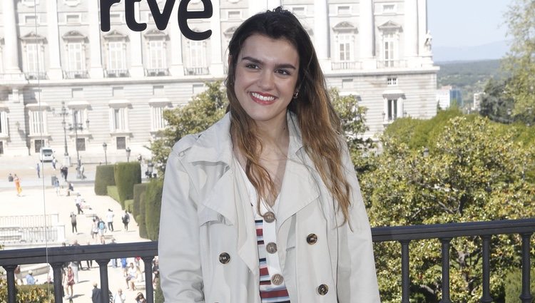 Amaia en el evento de despedida antes de Eurovisión 2018