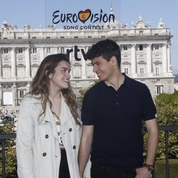 Alfred y Amaia en el evento de despedida antes de Eurovisión 2018