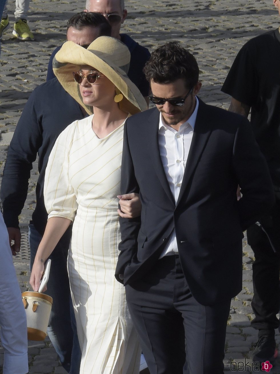 Katy Perry y Orlando Bloom durante su viaje a Roma