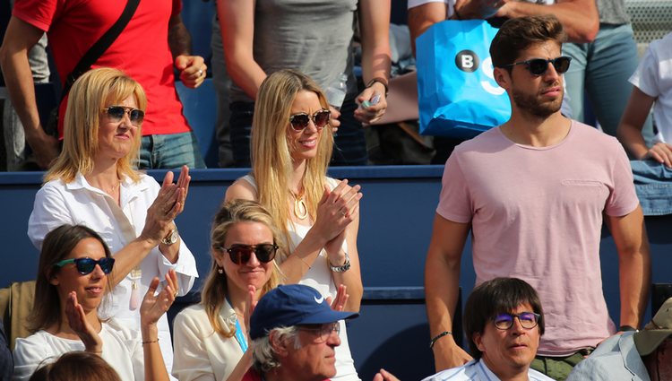 La familia de Rafa Nadal durante la semifinal del torneo de tenis Barcelona Open Banc Sabadell