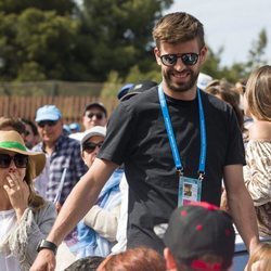 Gerard Pique durante el torneo de tenis Barcelona Open Banc Sabadell