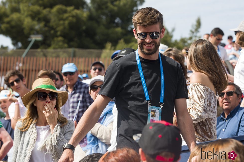 Gerard Pique durante el torneo de tenis Barcelona Open Banc Sabadell