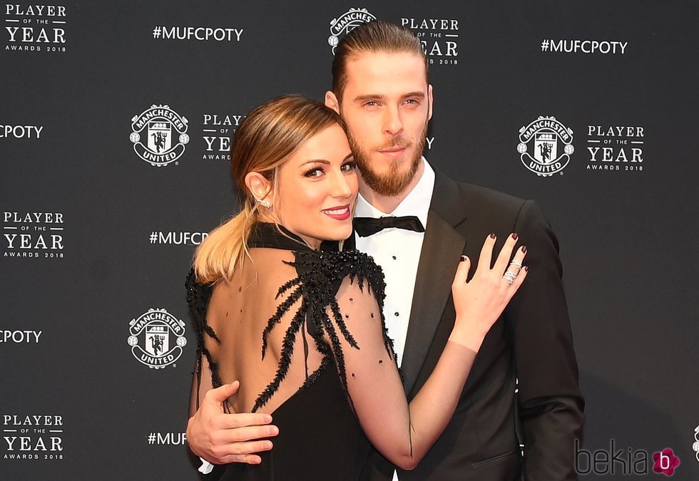 Edurne y David de Gea en la gala Manchester United Player of the Year 2018