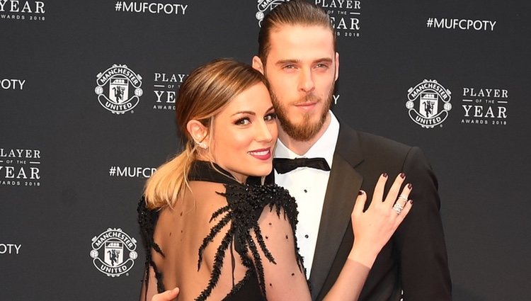 Edurne y David de Gea, muy enamorados en la gala Manchester United Player of the Year 2018