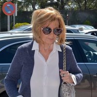 María Teresa Campos en el tanatorio tras el fallecimiento de José María Íñigo